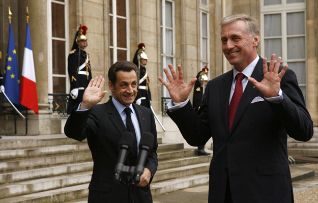 Nicolas Sarkozy és Mirek Topolanek