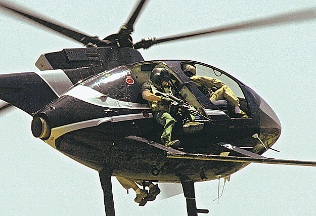 A Blackwater helikoptere Bagdad felett
