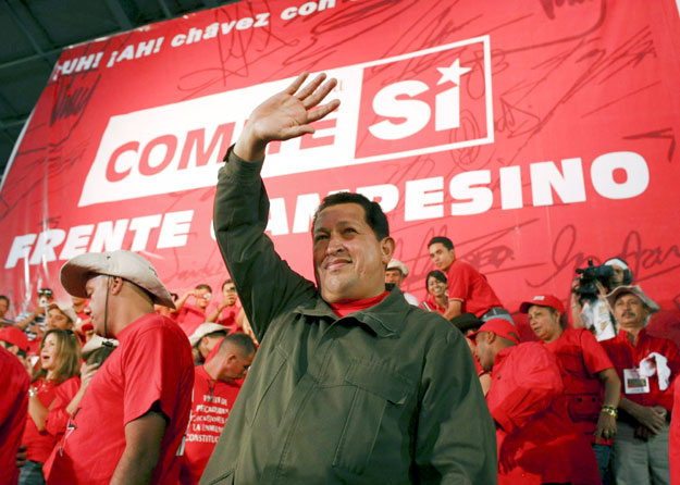 Hugo Chávez a Venezuelai Kommunista Párt gyűlésén