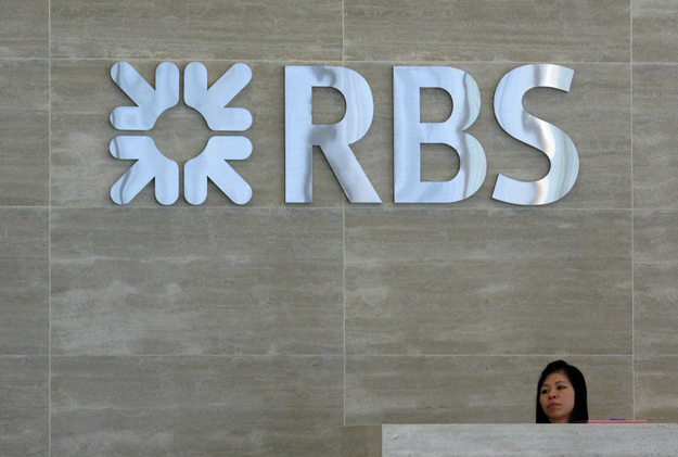 Recepciós a Royal Bank of Scotland (RBS) székházában