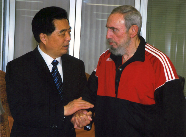 Fidel Castro a kínai államfővel tavaly ősszel