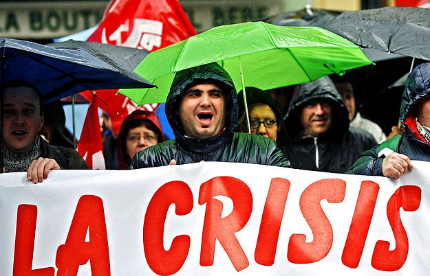 Sevillában is a munkahelyek védelmét követelték a tüntetők