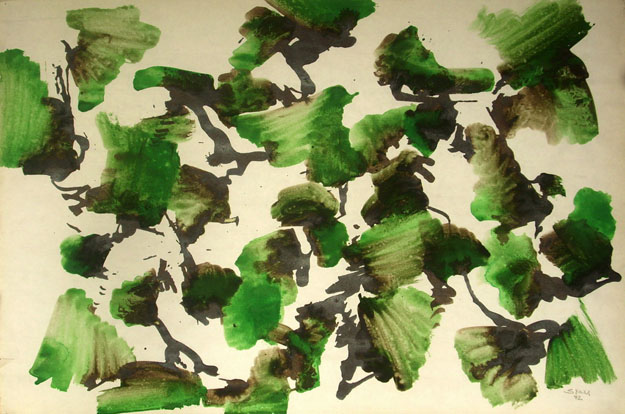 Vázlat, 1972. Akvarell, pác, papír, 32,5x49 cm