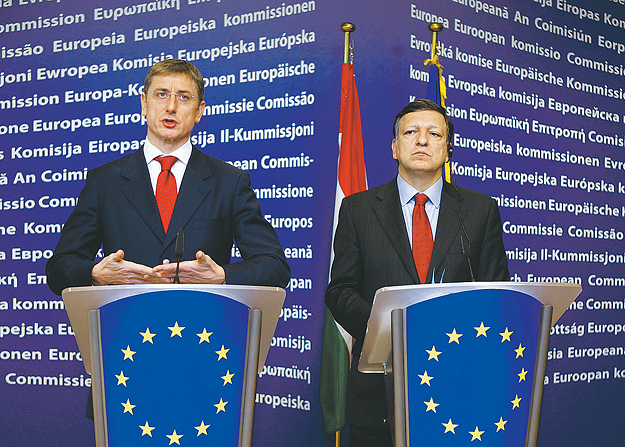 Gyurcsány és Barroso a brüsszeli találkozójuk után