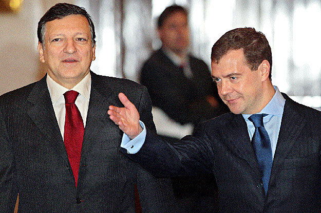 Orosz-EU-csúcs Medvegyevvel és Barrosoval