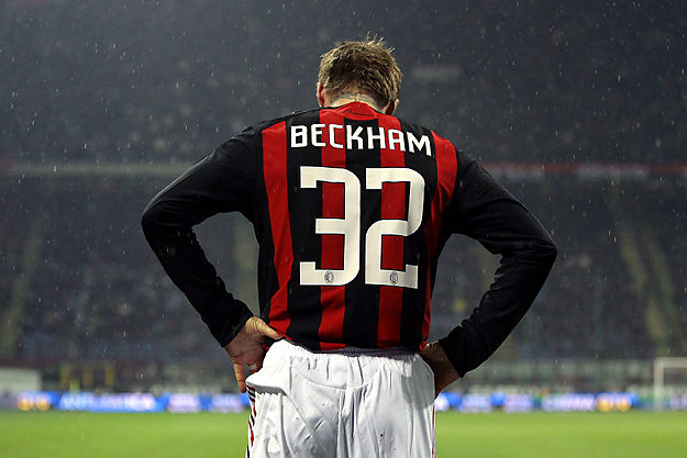 Beckham itt még AC Milan szerelésben