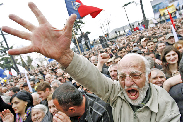 Demonstráció Tbilisziben