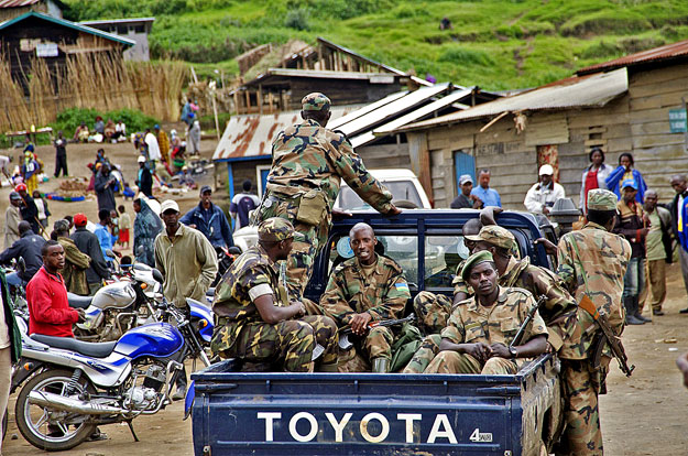 Ruandai katonák kongói területen