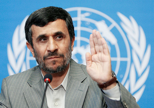 Iran's President President Mahmoud Ahmadinejad addresses the High Level segment of the Durban Review Conference on racism at the United Nations European headquarters in Geneva April 20, 2009. United Nations officials sought on Monday to salvage a U.N