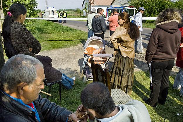 A szabolcsi település lakói a bűntett helyszínén