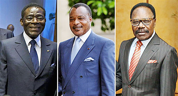 Teodoro Obiang, Denis Sassou- Nguesso és Omar Bongo 