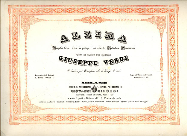 Egy első kiadású Verdi