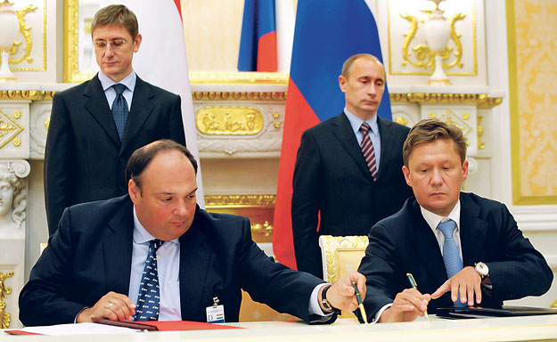 Az MFB és a Gazprom vezére márciusban írta alá a Déli áramlat magyar szakaszáról szóló alapdokumentumot