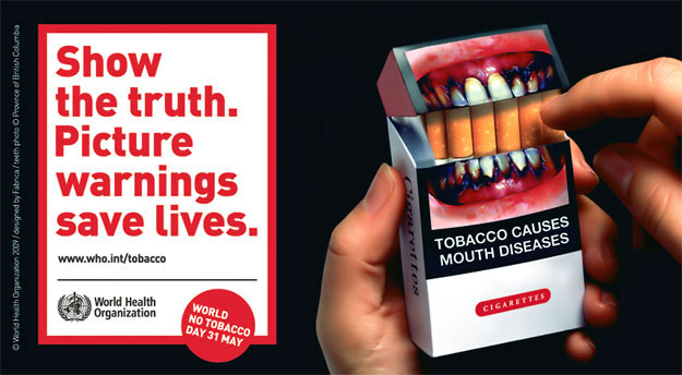 A 2009-es dohányzásellenes nap WHO-plakátja