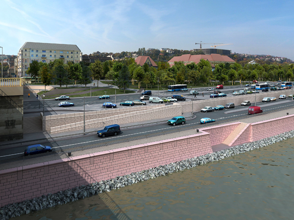Ősztől új képet mutat a Budai alsó rakpart a Margit hídnál