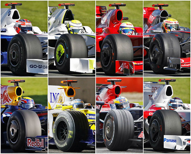 A szakadárok (fentről, balról jobbra): BMW, Brawn GP, Ferrari, McLaren, Red Bull, Renault, Toro Rosso, Toyota