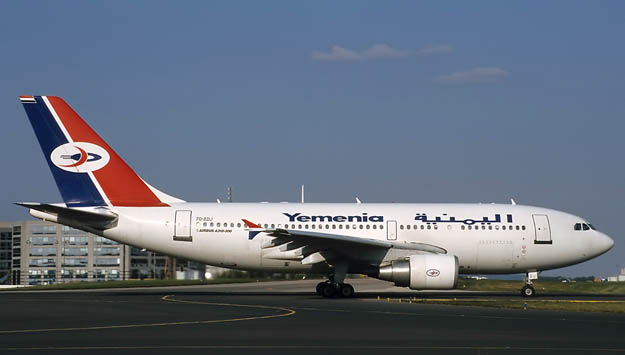 A Yemenia airlines Airbus 310-300 taxis on the tarmac of Charles De Gaulle International Airport in Paris in this July 27, 2002 file photo. An Airbus A310-300 from Yemen with 153 people on board crashed into choppy seas as it tried to land in bad wea