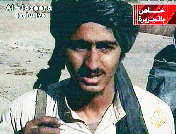 Oszama bin Laden fia egy, az al-Dzsazírában sugárzott videófelvételen