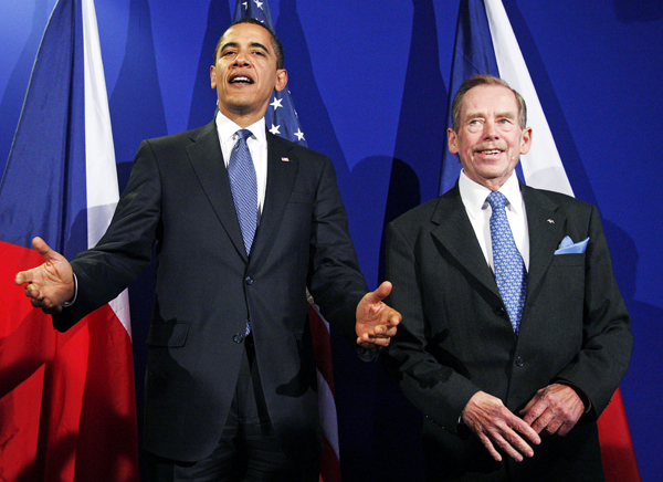 Barack Obama Václav Havellel áprilisban Prágában. Neokonzervatív aggodalmak?