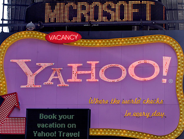 A Microsoft és a Yahoo hirdetése New Yorkban