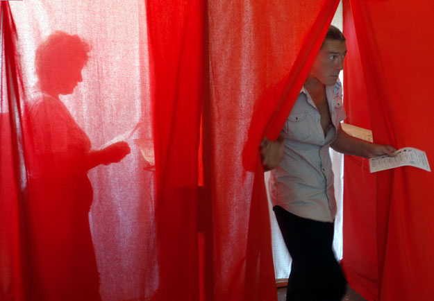 Szavazófülkék Moldovában