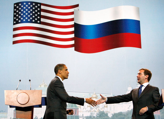 Obama és Medvegyev 2009.július 7-én 