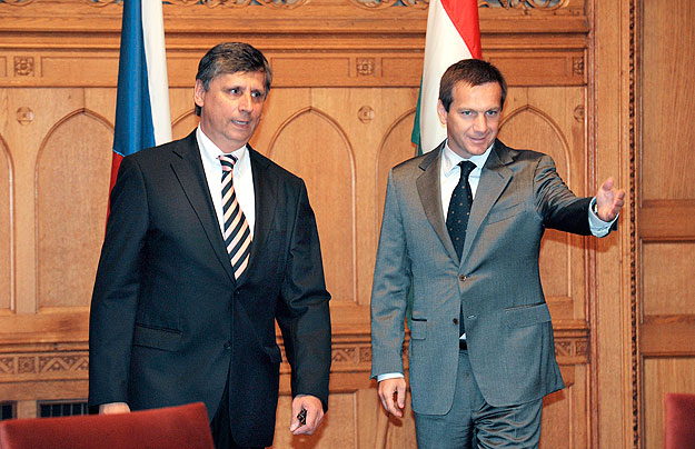 Bajnai Gordon a Parlamentben fogadta Jan Fischer cseh miniszterelnököt Budapest, 2009. augusztus 24-én
