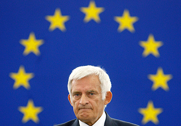 Az Európai Parlament elnöke, Jerzy Buzek az az első őszi strasbourgi ülésen 2009. szeptember 15-én 