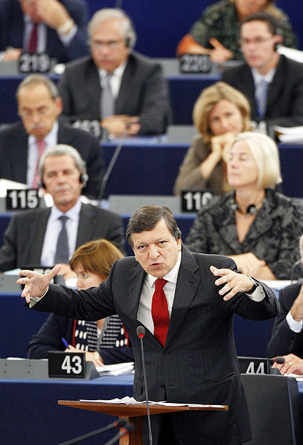 Barroso programbeszédét mondja