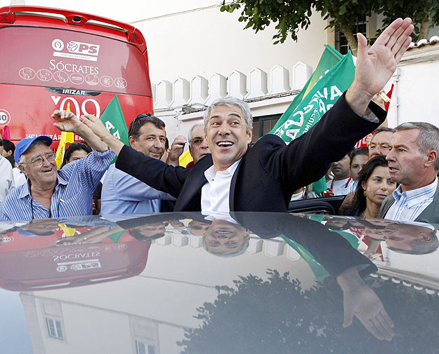José Sócrates kormányfő Santaremben kampányol