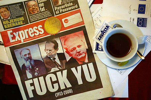 Fuck YU - Koszovói újság a függetlenség napján