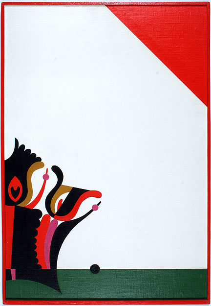 Korniss Dezső: Pásztorok. 1968. Vászon, olaj, 50x35 cm