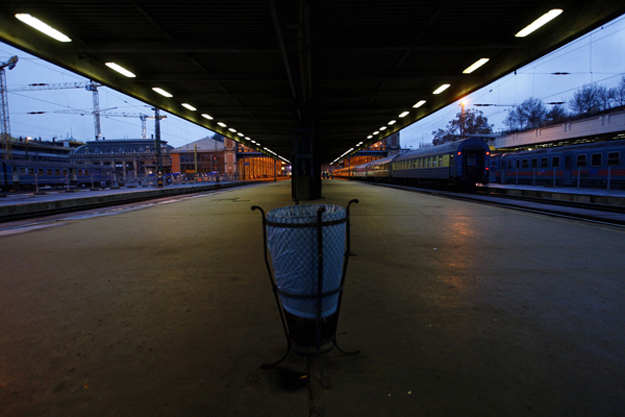 A vasutassztrájk ideje alatt a Nyugati pályaudvaron