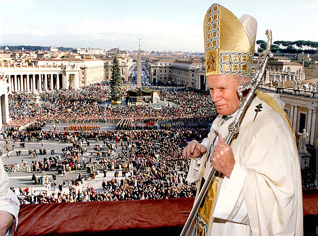 1993 karácsonyán a Szent Péter-bazilika balkonján