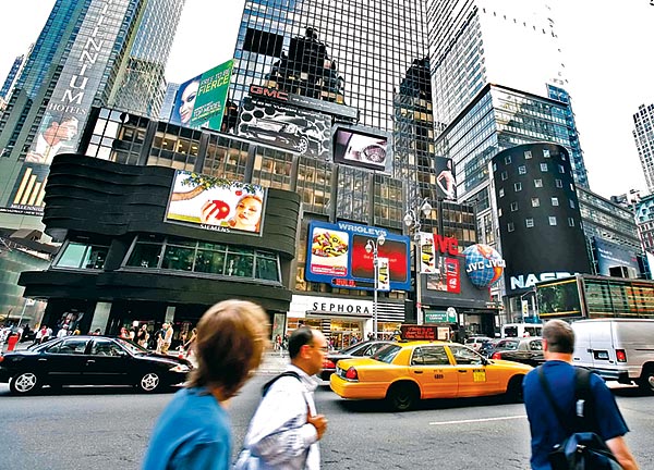 Forgalom a New York-i Times Square-en