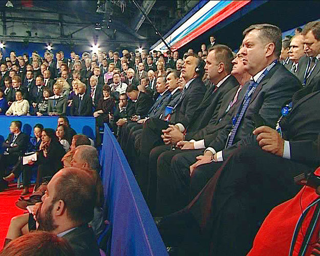 Az Egységes Oroszország kongresszusán