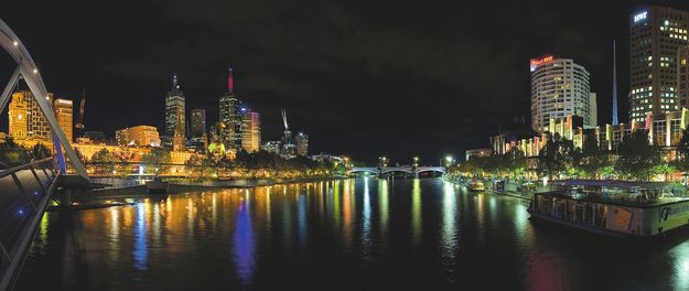 Éjjeli fényben Melbourne folyója, a Yarre