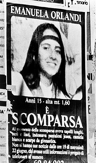 Archív felvétel 1983-ból: Emanuela Orlandi eltűnésére felhívó plakát