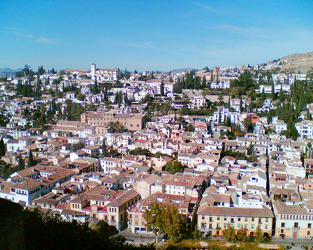 Albaycín felülnézetben  A szerző felvétele
