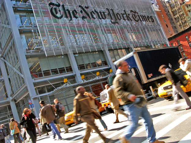 A The New York Times Amerika harmadik legnagyobb nyomtatott napilapja