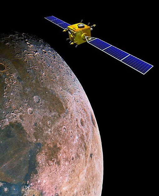 A Csang’e–1 Hold körüli pályán