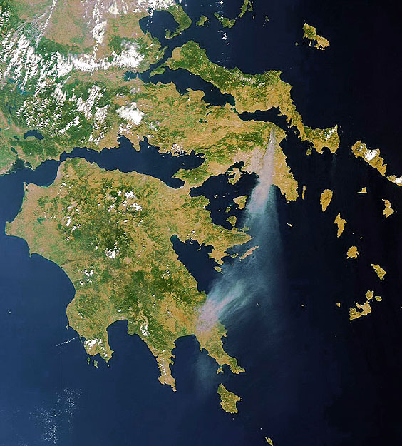 Műholdfelvétel Görögországról. A német bulvársajtó szerint lehet válogatni