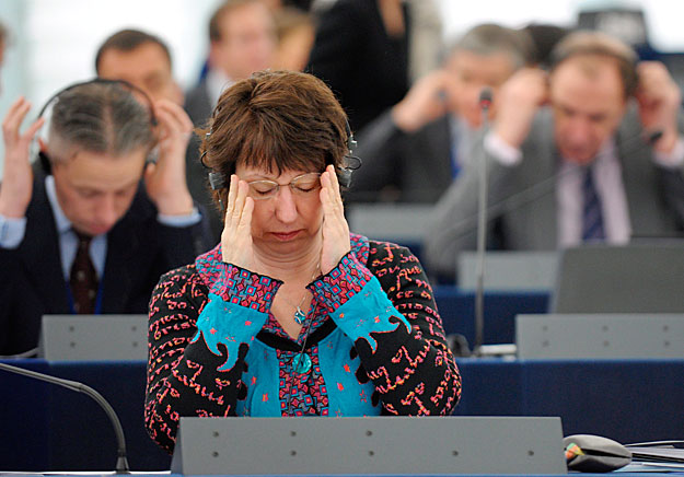 Catherine Ashton, az Európai Unió kül- és biztonságpolitikai főképviselője részt vesz az Európai Parlament strasbourgi ülésén 2010. március 10-én