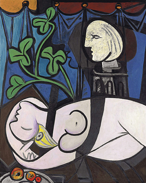 Picasso: Akt, zöld levelek és szoborportré