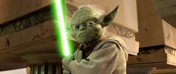 Yoda mester a fénykarddal a befejezõ részben