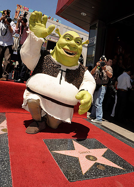 Csillagot kapott Shrek a hollywoodi Hírességek Sétányán