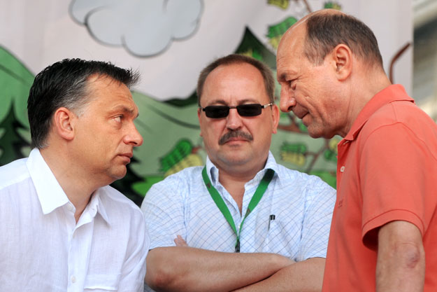 Orbán Viktor, Németh Zsolt és Traian Basescu Tusnádfürdőn
