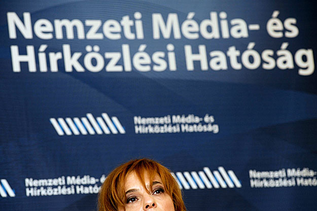 Szalai Annamária, a Nemzeti Média-és Hírközlési hatóság újonnan kinevezett elnöke sajtótájékoztatót tart.