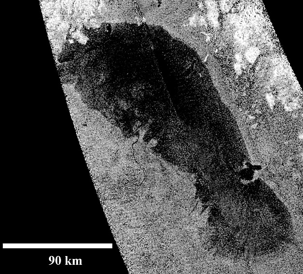 Az Ontario Lacus a Cassini felvételén