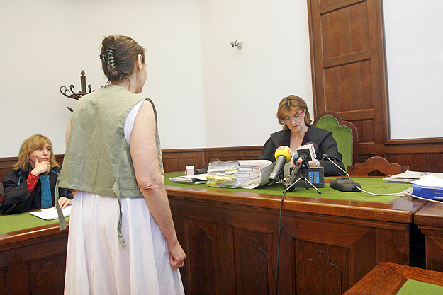 Geréb Ágnes a bíróságon